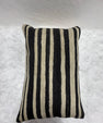 Turkish Hemp Pillow Cushion Natural Beige Black Pillow Cushion Cover 16" x 24" #30194