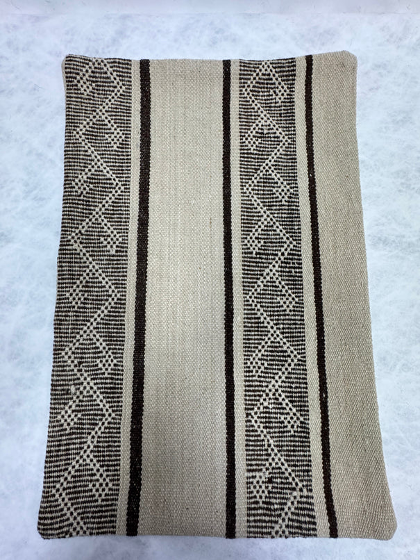 Turkish Hemp Pillow Cushion Natural Beige Brown Pillow Cushion Cover 16" x 24" #30193