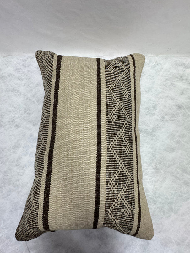 Turkish Hemp Pillow Cushion Natural Beige Brown Pillow Cushion Cover 16" x 24" #30193