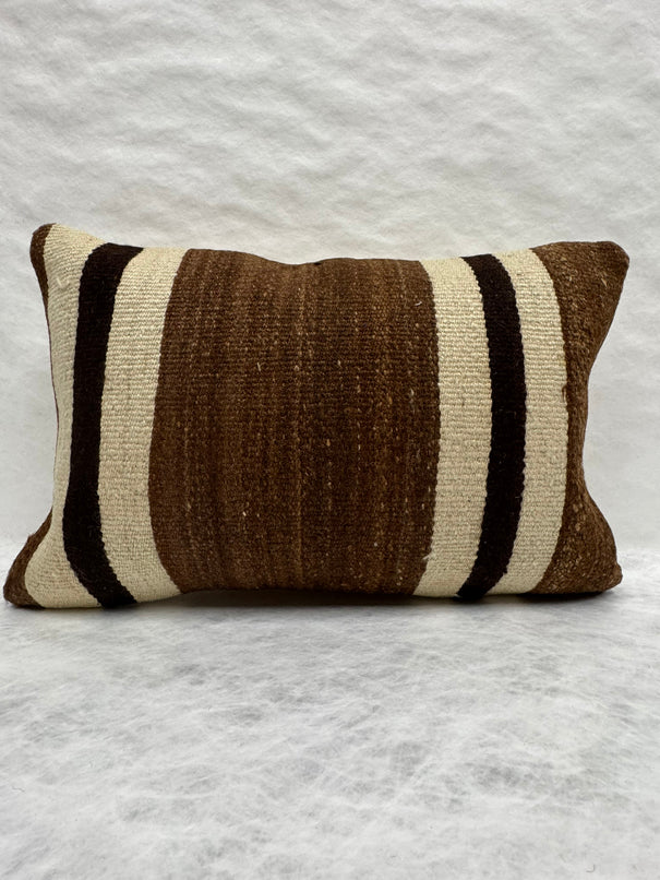 Turkish Hemp Pillow Cushion Natural Beige Brown Pillow Cushion Cover 16" x 24" #30192