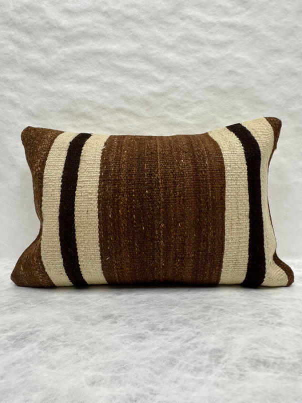 Turkish Hemp Pillow Cushion Natural Beige Brown Pillow Cushion Cover 16" x 24" #30192