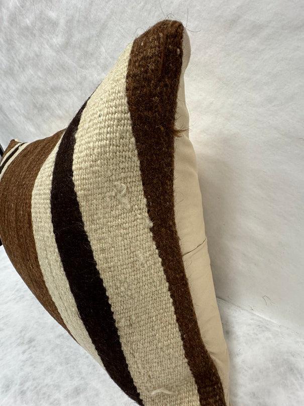 Turkish Hemp Pillow Cushion Natural Beige Brown Pillow Cushion Cover 16" x 24" #30192