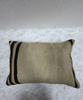 Turkish Hemp Pillow Cushion Natural Beige Black Pillow Cushion Cover 16" x 24" #30191
