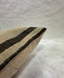 Turkish Hemp Pillow Cushion Natural Beige Black Pillow Cushion Cover 16" x 24" #30191