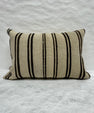 Turkish Hemp Pillow Cushion Natural Beige Black Pillow Cushion Cover 16" x 24" #30203