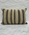 Turkish Hemp Pillow Cushion Natural Beige Black Pillow Cushion Cover 16" x 24" #30203