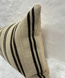 Turkish Hemp Pillow Cushion Natural Beige Black Pillow Cushion Cover 16" x 24" #30203