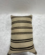 Turkish Hemp Pillow Cushion Natural Beige Black Pillow Cushion Cover 16" x 24" #30203