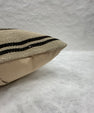 Turkish Hemp Pillow Cushion Natural Beige Black Pillow Cushion Cover 16" x 24" #30203