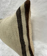 Turkish Hemp Pillow Cushion Natural Beige Black Pillow Cushion Cover 16" x 24" #30202