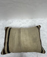 Turkish Hemp Pillow Cushion Natural Beige Black Pillow Cushion Cover 16" x 24" #30202