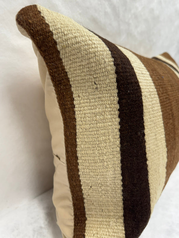 Turkish Hemp Pillow Cushion Natural Beige Brown Pillow Cushion Cover 16" x 24" #30200