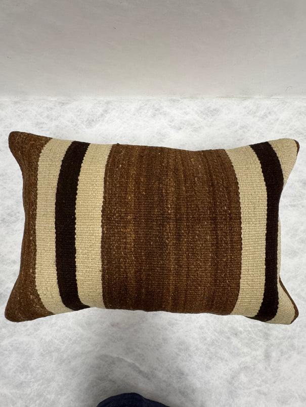 Turkish Hemp Pillow Cushion Natural Beige Brown Pillow Cushion Cover 16" x 24" #30200