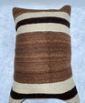 Turkish Hemp Pillow Cushion Natural Beige Brown Pillow Cushion Cover 16" x 24" #30200
