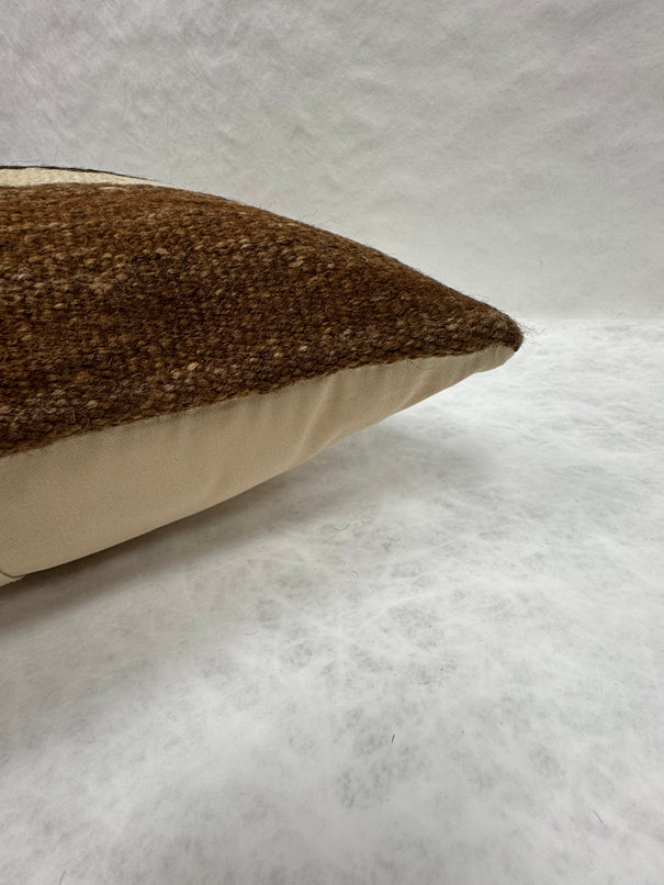 Turkish Hemp Pillow Cushion Natural Beige Brown Pillow Cushion Cover 16" x 24" #30200