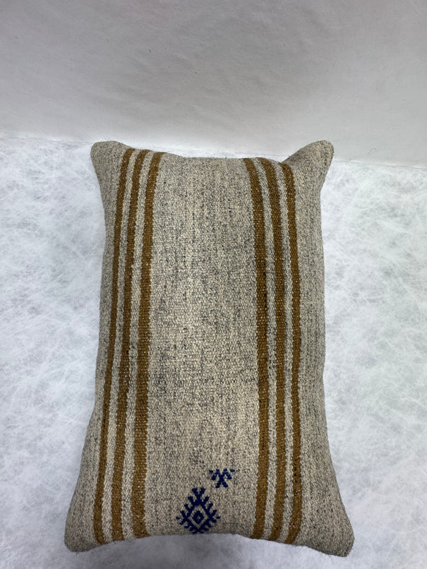 Turkish Hemp Pillow Cushion Natural Beige Brown Pillow Cushion Cover 16" x 24" #30199
