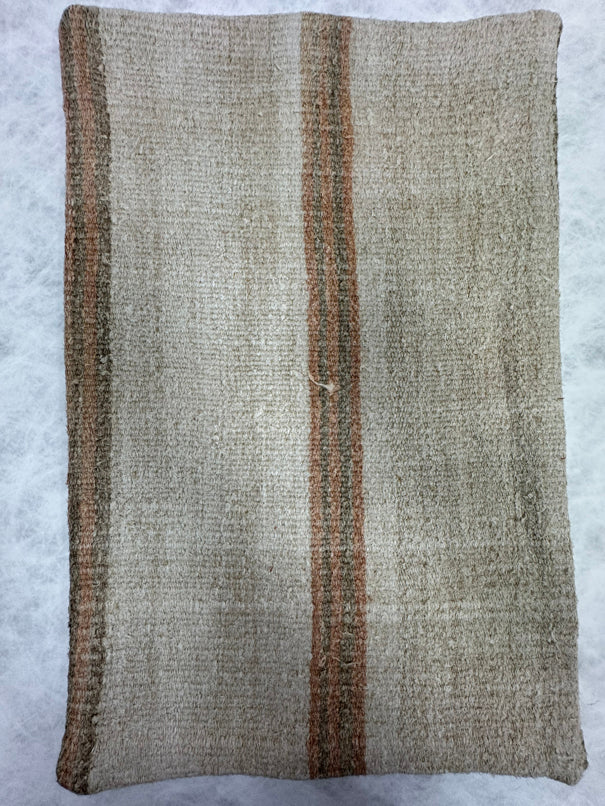 Turkish Hemp Pillow Cushion Natural Beige Brown Pillow Cushion Cover 16" x 24" #30209
