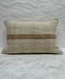 Turkish Hemp Pillow Cushion Natural Beige Brown Pillow Cushion Cover 16" x 24" #30209
