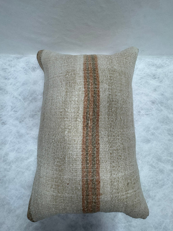 Turkish Hemp Pillow Cushion Natural Beige Brown Pillow Cushion Cover 16" x 24" #30209
