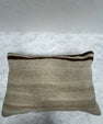 Turkish Hemp Pillow Cushion Natural Beige Black Pillow Cushion Cover 16" x 24" #30208
