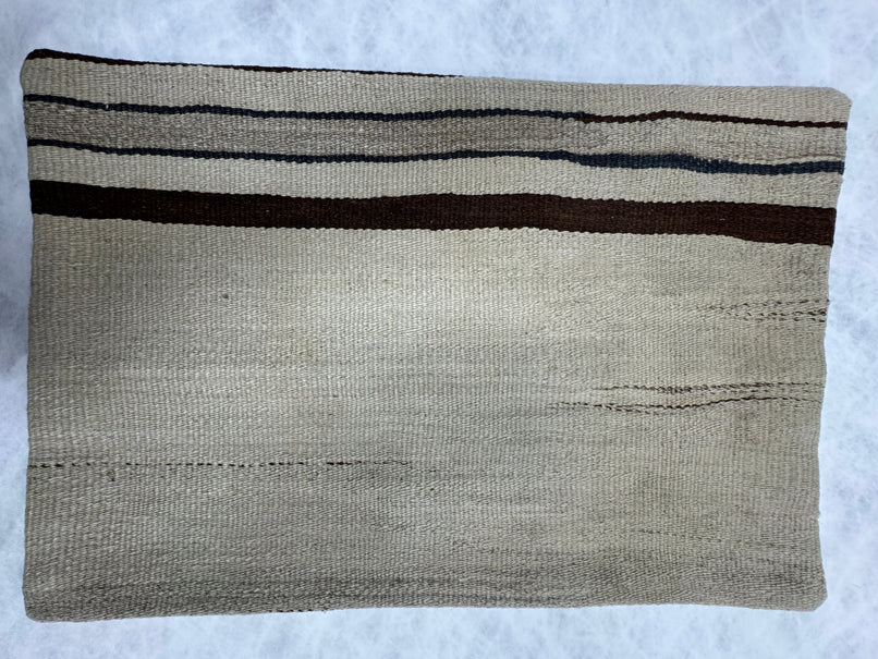 Turkish Hemp Pillow Cushion Natural Beige Brown Pillow Cushion Cover 16" x 24" #30206