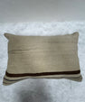 Turkish Hemp Pillow Cushion Natural Beige Brown Pillow Cushion Cover 16" x 24" #30206