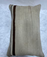 Turkish Hemp Pillow Cushion Natural Beige Brown Pillow Cushion Cover 16" x 24" #30206
