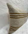 Turkish Hemp Pillow Cushion Natural Beige Brown Pillow Cushion Cover 16" x 24" #30205