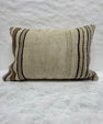 Turkish Hemp Pillow Cushion Natural Beige Brown Pillow Cushion Cover 16" x 24" #30204