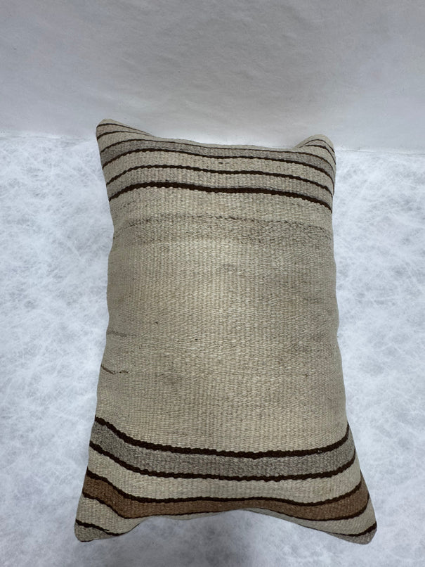 Turkish Hemp Pillow Cushion Natural Beige Brown Pillow Cushion Cover 16" x 24" #30204