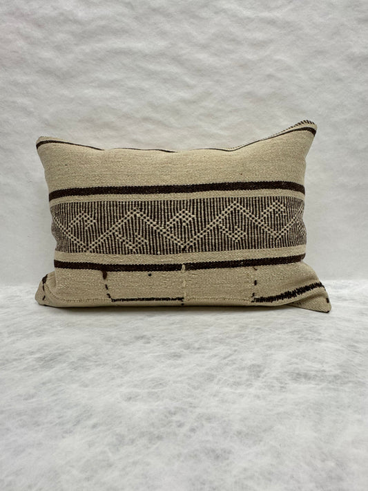 Turkish Hemp Pillow Cushion Natural Beige Brown Pillow Cushion Cover 16" x 24" #30196