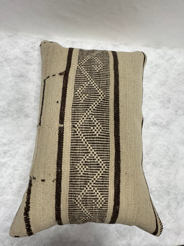 Turkish Hemp Pillow Cushion Natural Beige Brown Pillow Cushion Cover 16" x 24" #30196