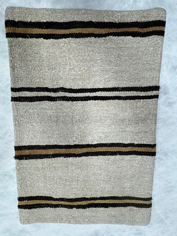 Turkish Hemp Pillow Cushion Natural Beige Brown Pillow Cushion Cover 16" x 24" #30195