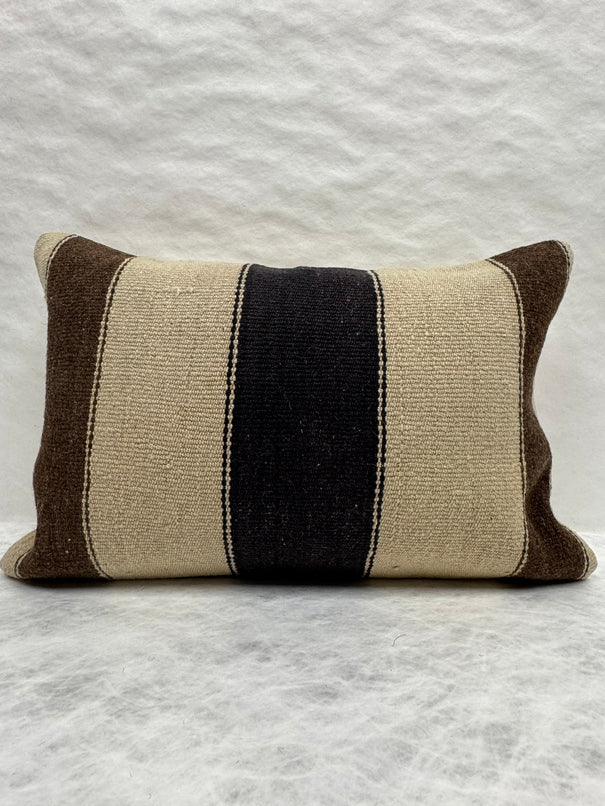 Turkish Hemp Pillow Cushion Natural Beige Brown Pillow Cushion Cover 16" x 24" #30216
