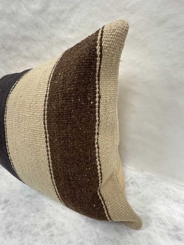 Turkish Hemp Pillow Cushion Natural Beige Brown Pillow Cushion Cover 16" x 24" #30216