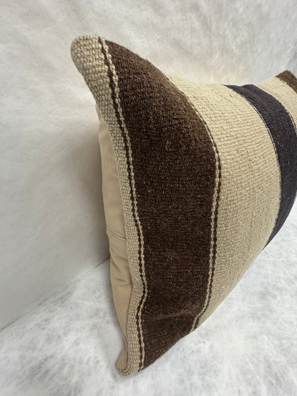 Turkish Hemp Pillow Cushion Natural Beige Brown Pillow Cushion Cover 16" x 24" #30216