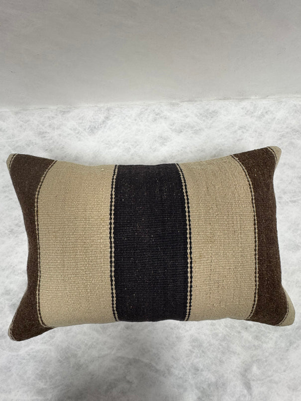 Turkish Hemp Pillow Cushion Natural Beige Brown Pillow Cushion Cover 16" x 24" #30216