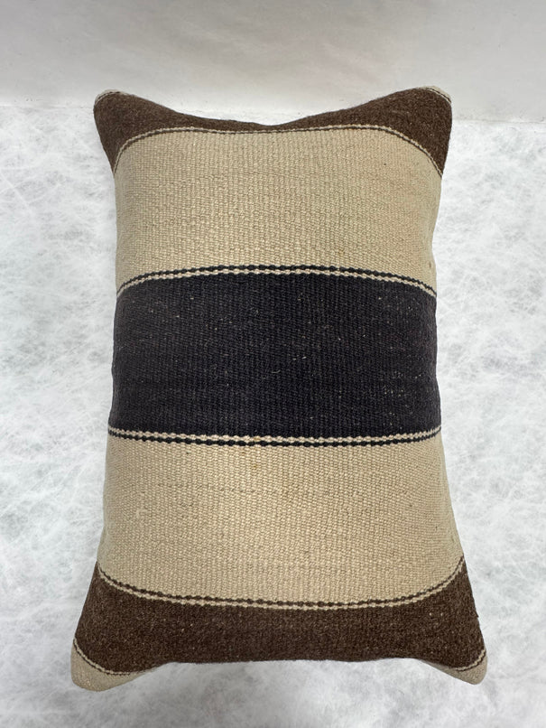 Turkish Hemp Pillow Cushion Natural Beige Brown Pillow Cushion Cover 16" x 24" #30216