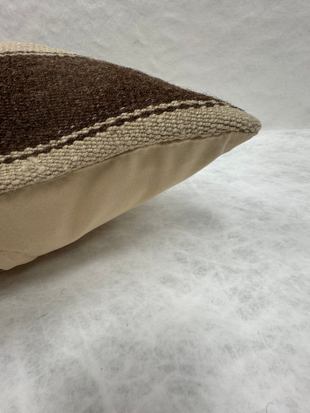 Turkish Hemp Pillow Cushion Natural Beige Brown Pillow Cushion Cover 16" x 24" #30216