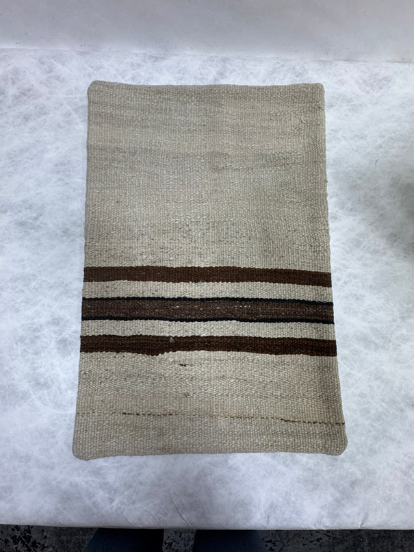 Turkish Hemp Pillow Cushion Natural Beige Brown Pillow Cushion Cover 16" x 24" #30215