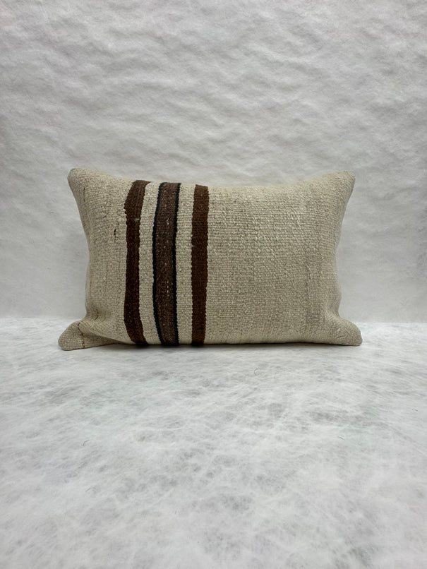 Turkish Hemp Pillow Cushion Natural Beige Brown Pillow Cushion Cover 16" x 24" #30215