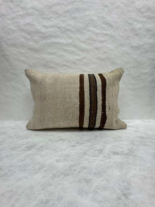 Turkish Hemp Pillow Cushion Natural Beige Brown Pillow Cushion Cover 16" x 24" #30215