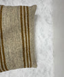 Turkish Hemp Pillow Cushion Natural Beige Brown Pillow Cushion Cover 16" x 24" #30213