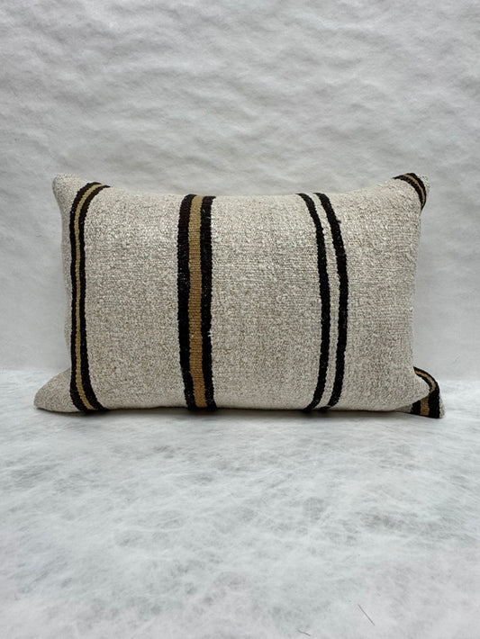 Turkish Hemp Pillow Cushion Natural Beige Brown Pillow Cushion Cover 16" x 24" #30214