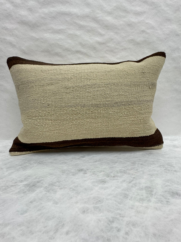 Turkish Hemp Pillow Cushion Natural Beige Brown Pillow Cushion Cover 16" x 24" #30212