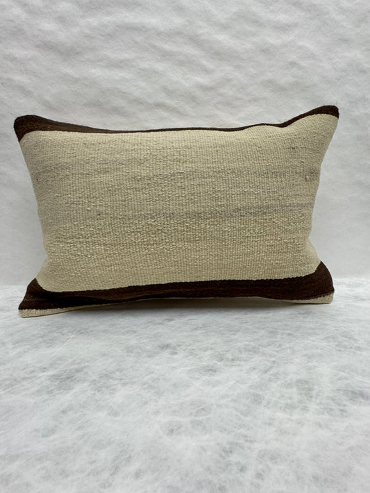 Turkish Hemp Pillow Cushion Natural Beige Brown Pillow Cushion Cover 16" x 24" #30212