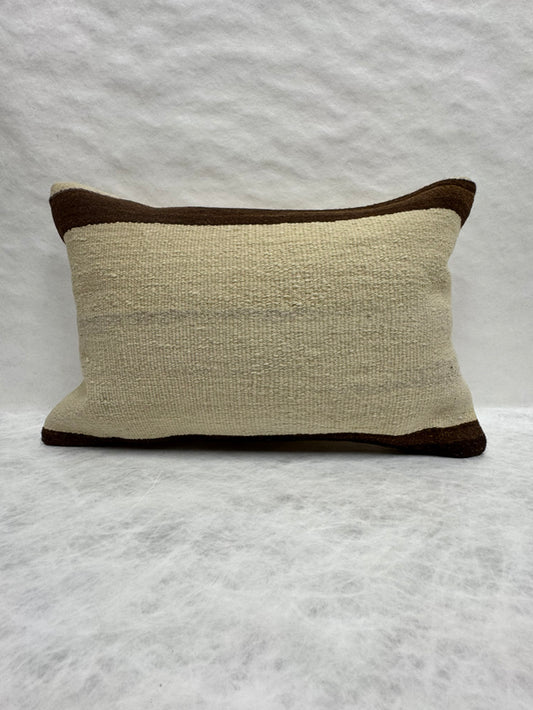 Turkish Hemp Pillow Cushion Natural Beige Brown Pillow Cushion Cover 16" x 24" #30212