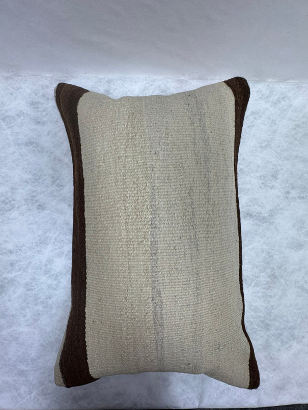 Turkish Hemp Pillow Cushion Natural Beige Brown Pillow Cushion Cover 16" x 24" #30212