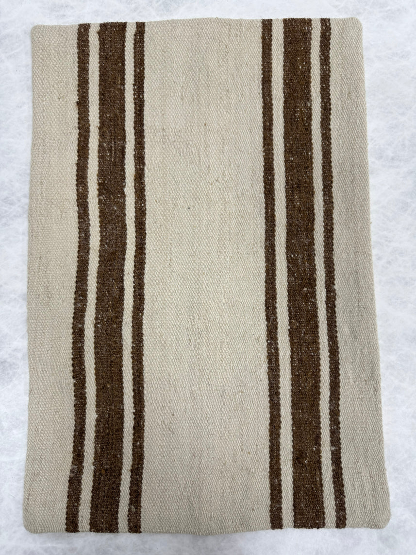 Turkish Hemp Pillow Cushion Natural Beige Brown Pillow Cushion Cover 16" x 24" #30211