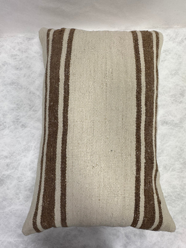 Turkish Hemp Pillow Cushion Natural Beige Brown Pillow Cushion Cover 16" x 24" #30211